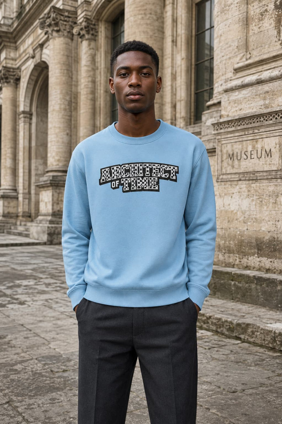 MENS BABY BLUE SWEATSHIRTS