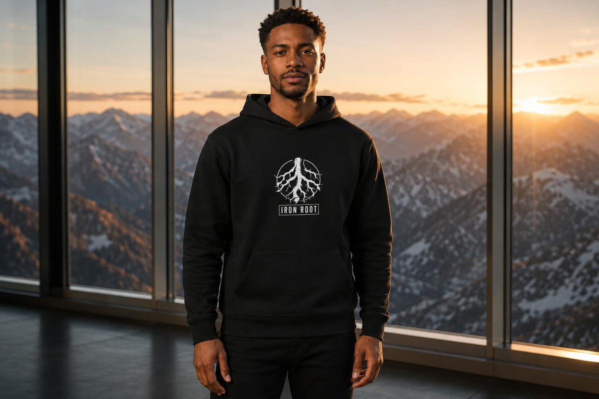 MENS BLACK HOODIES