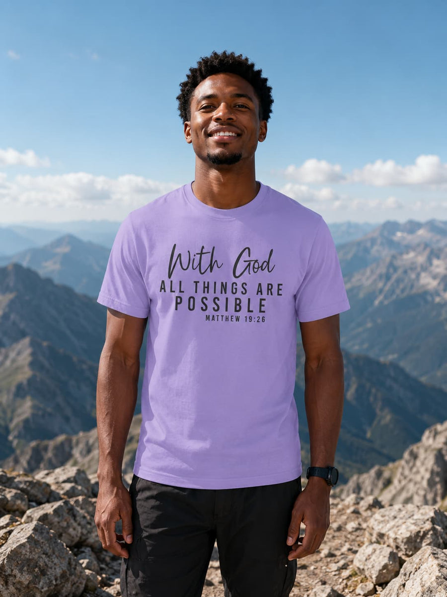 MENS IRIS LAVENDER ROUNDNECK T-SHIRT