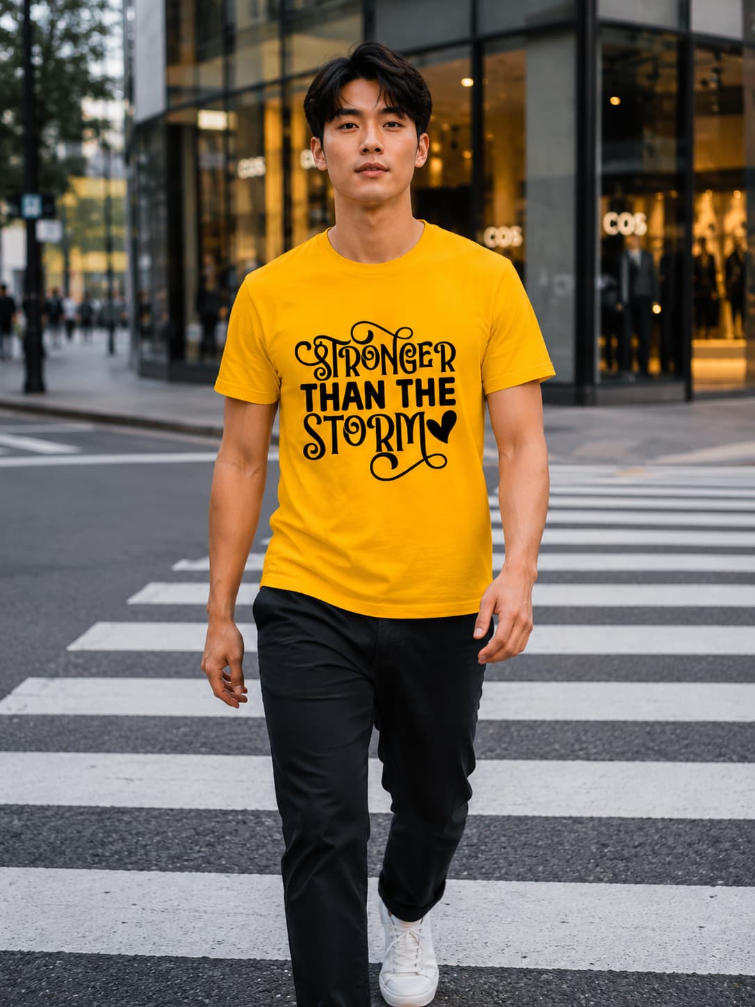 MENS GOLDEN YELLOW ROUNDNECK T-SHIRT