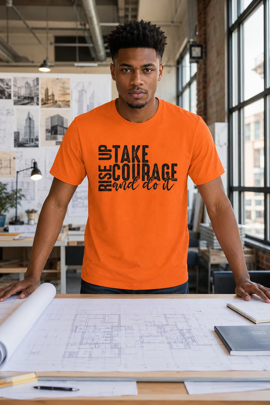 MENS ORANGE ROUNDNECK T-SHIRT