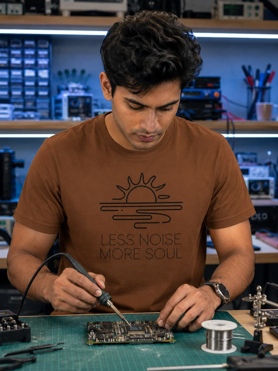 MENS CHOCOLATE BROWN ROUNDNECK T-SHIRT