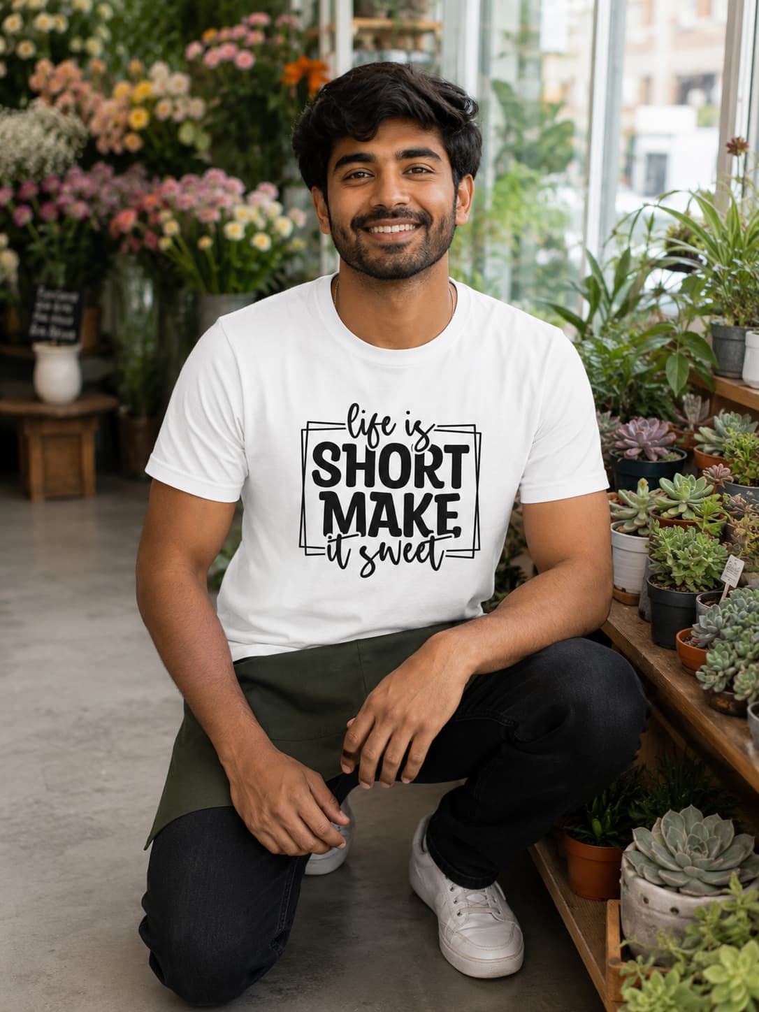 MENS WHITE ROUNDNECK T-SHIRT