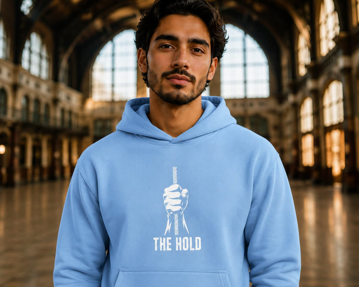 MENS BABY BLUE HOODIES