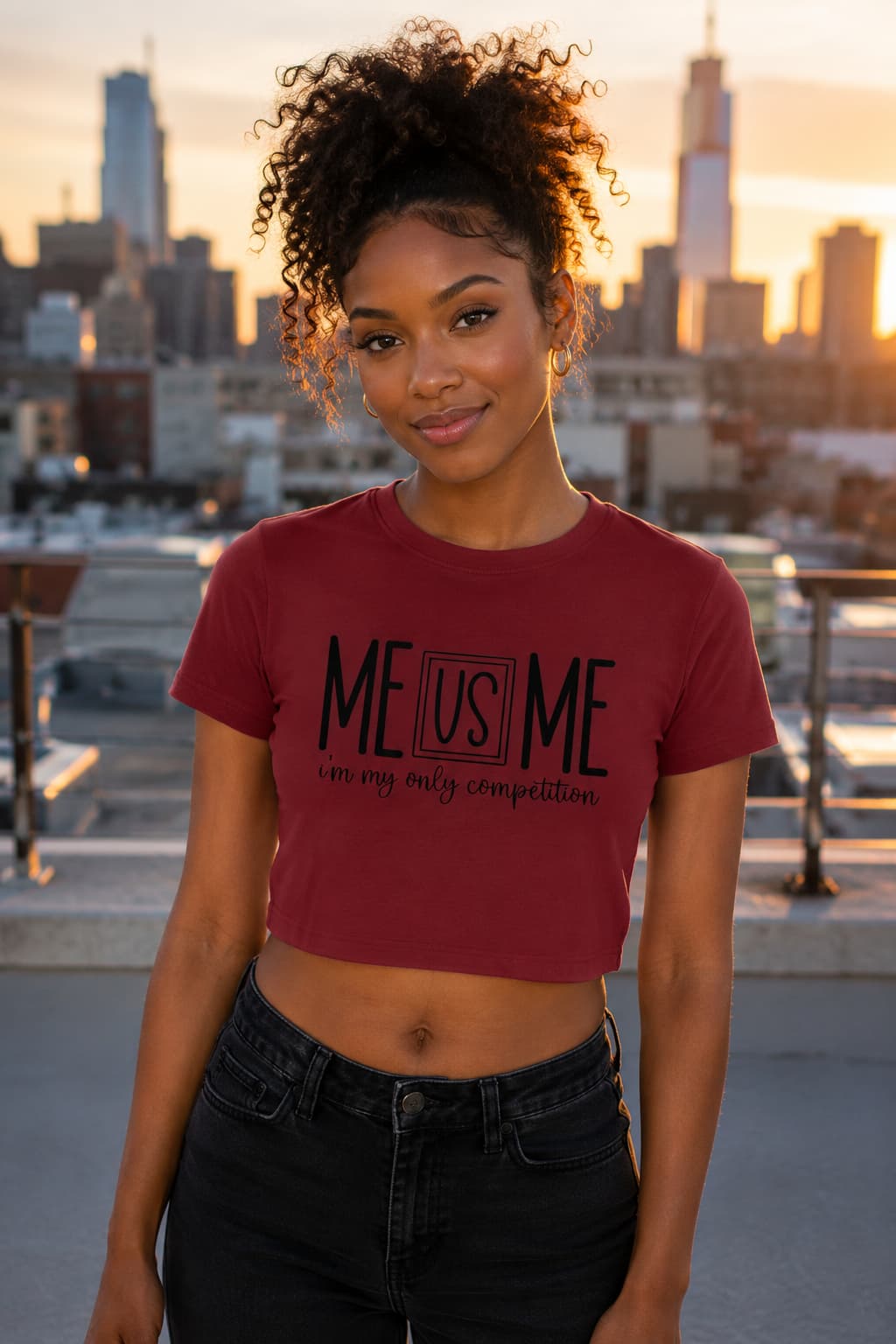 WOMENS MAROON CROP TOP