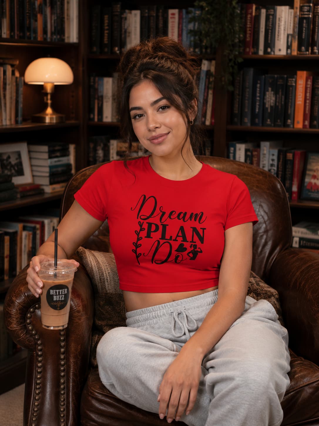 WOMENS RED CROP TOP