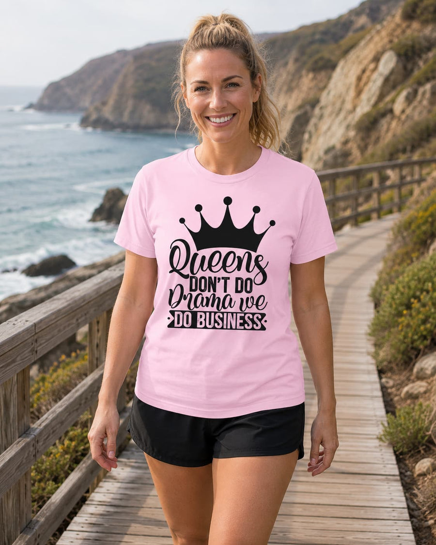 WOMENS LIGHT PINK ROUNDNECK T-SHIRT