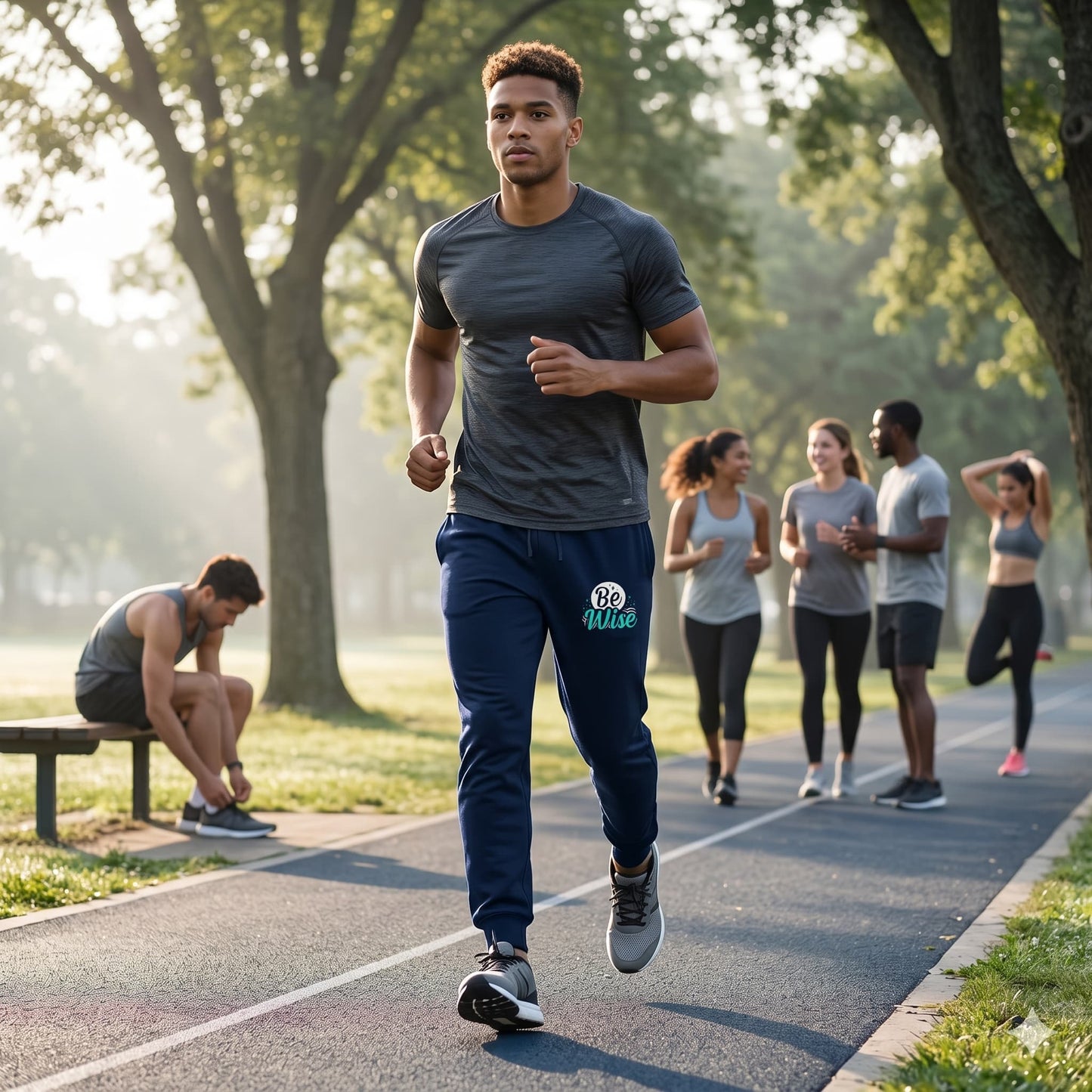 Men's Navy Blue Joggers