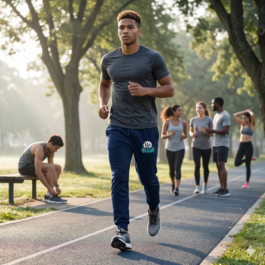 Men's Navy Blue Joggers