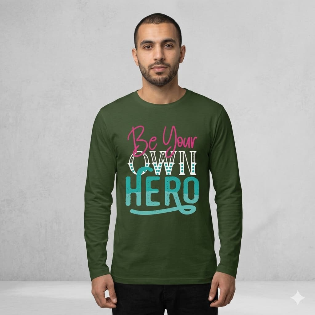 MENS OLIVE GREEN ROUNDNECK T-SHIRT F/S