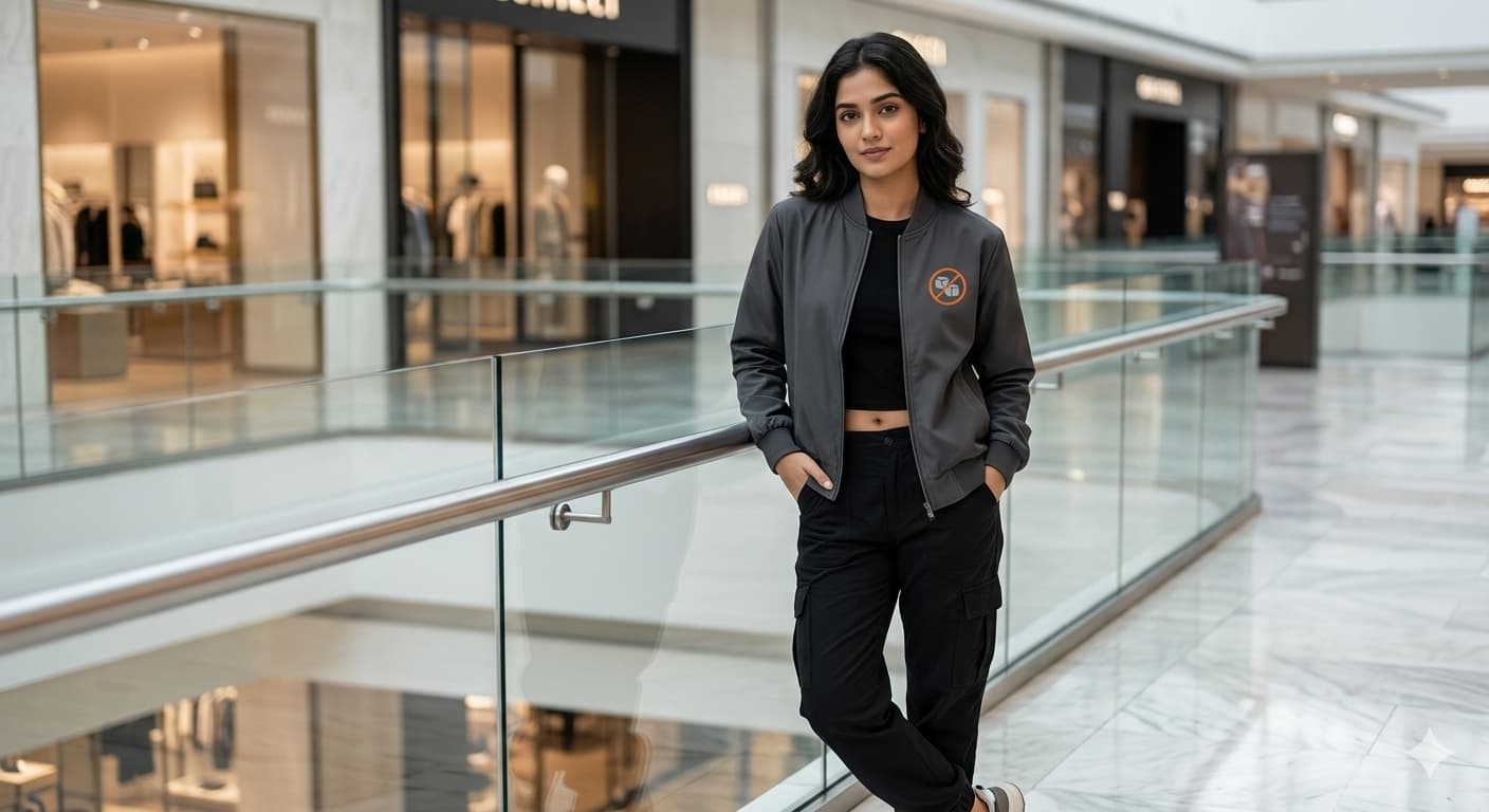 Women's Charcoal Grey Bomber Jacket