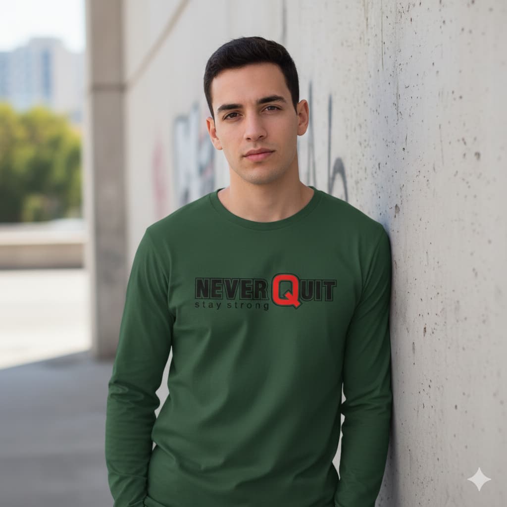 MENS OLIVE GREEN ROUNDNECK F/S T-SHIRT