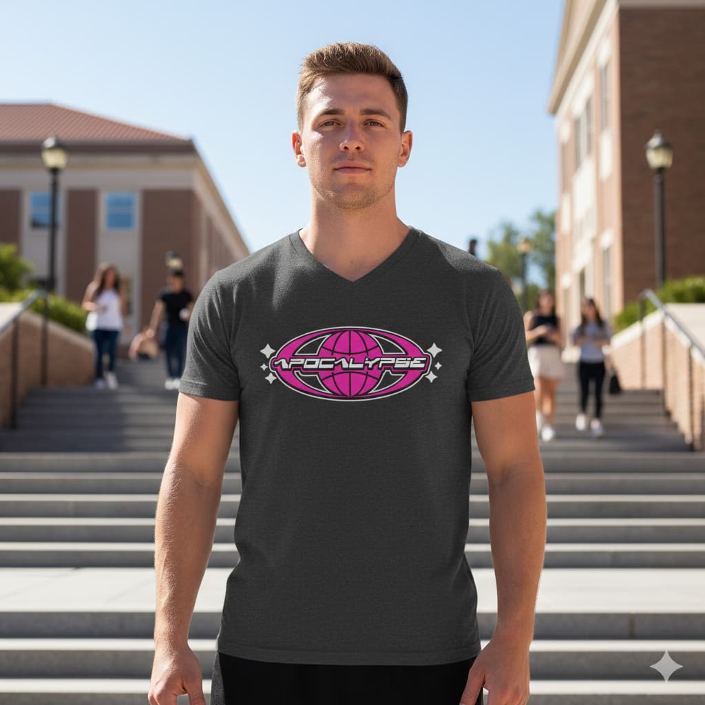 MENS BLACK VNECK T-SHIRT