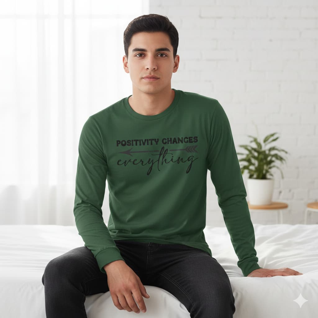 MENS OLIVE GREEN ROUNDNECK F/S T-SHIRT