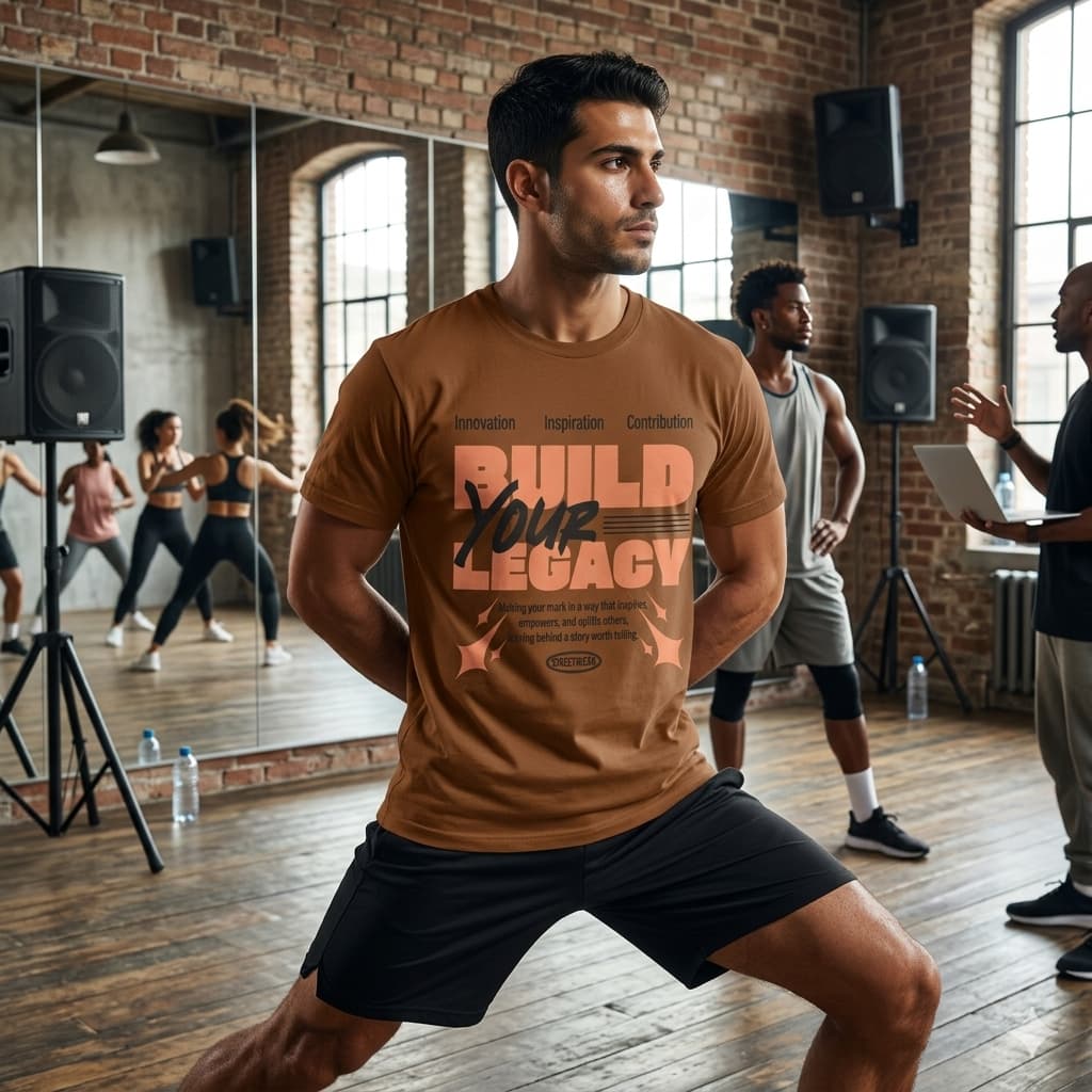 Men's Chocolate Brown Round Neck T-shirt