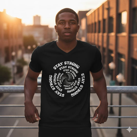 MENS BLACK VNECK T-SHIRT