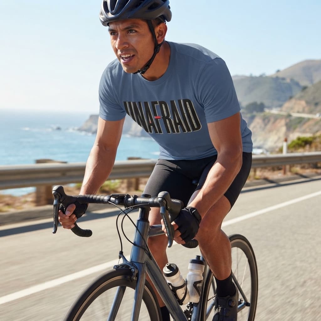 Men’s Smoke Blue Round Neck T-shirt