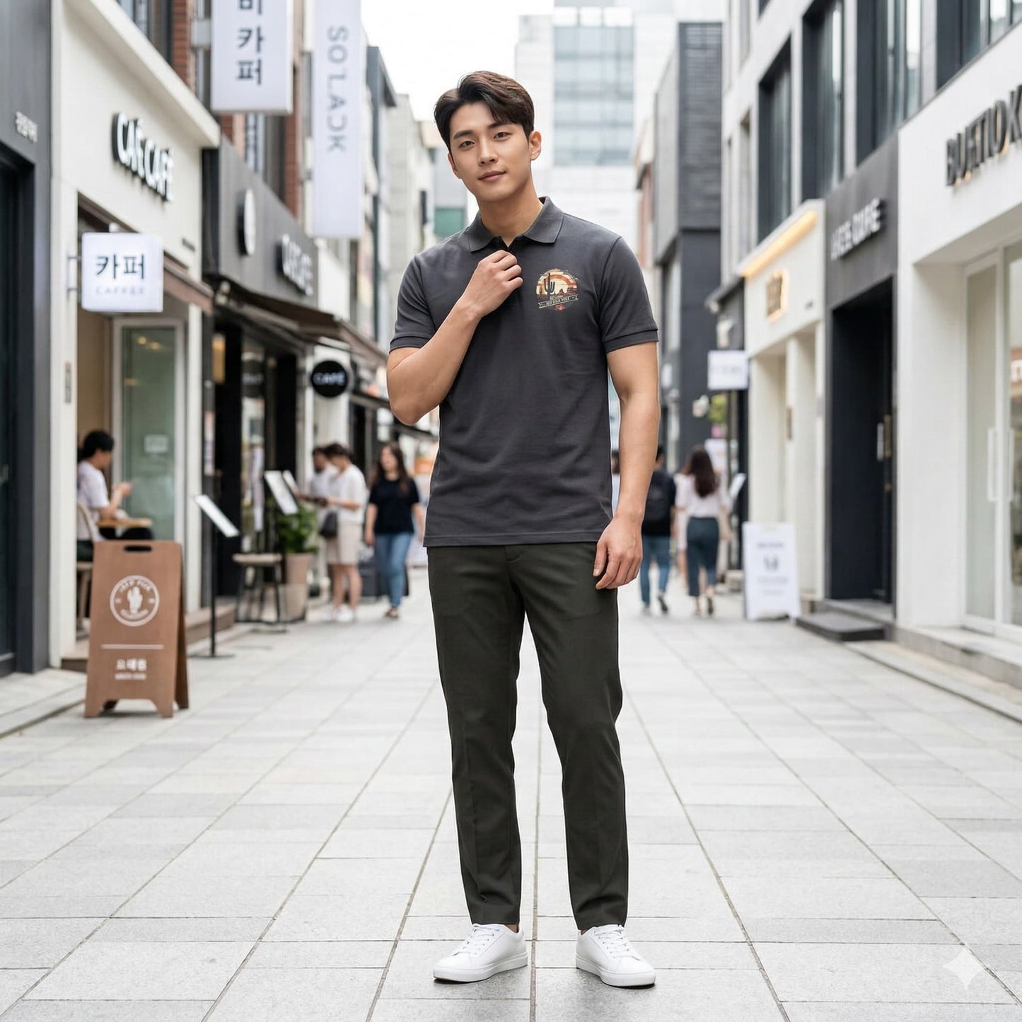 Men's Black Polo T-shirts