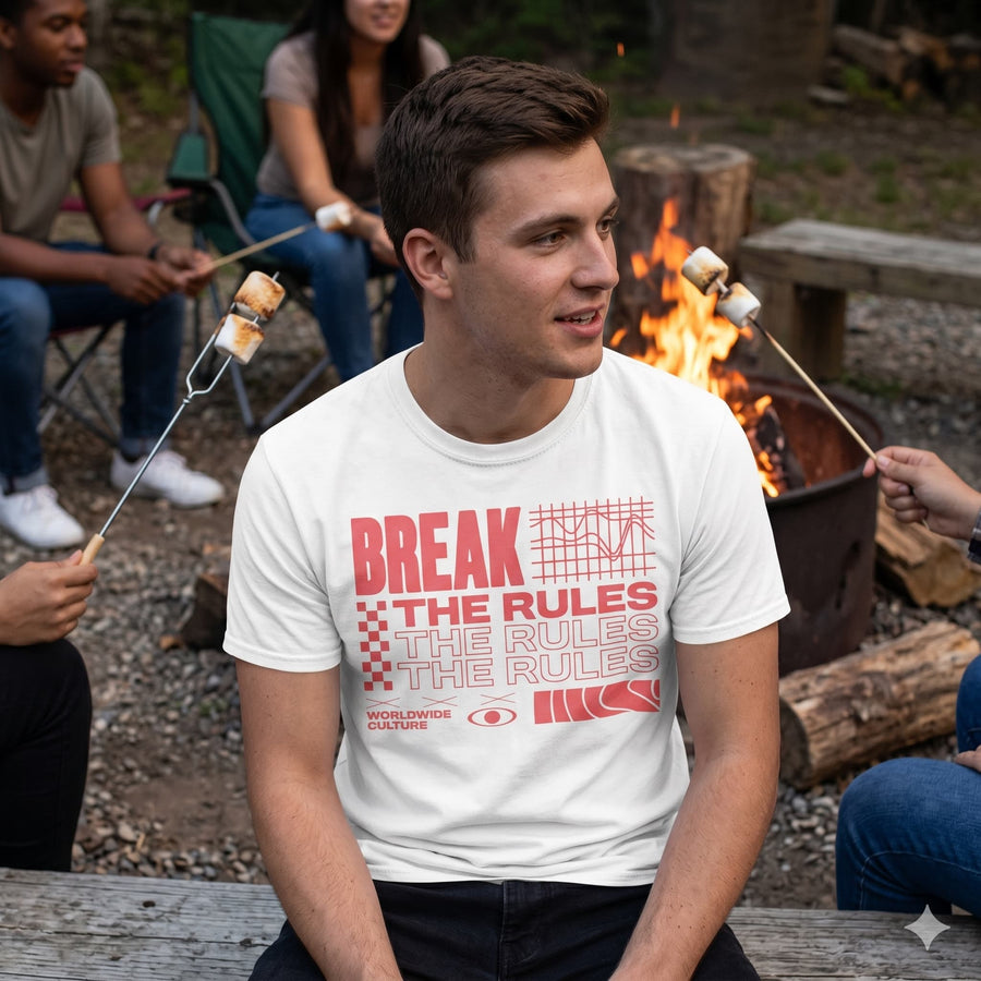 Men's White Round Neck T-shirt
