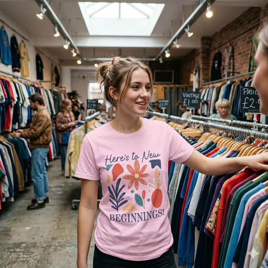 Women's Light Pink Round Neck T-shirt