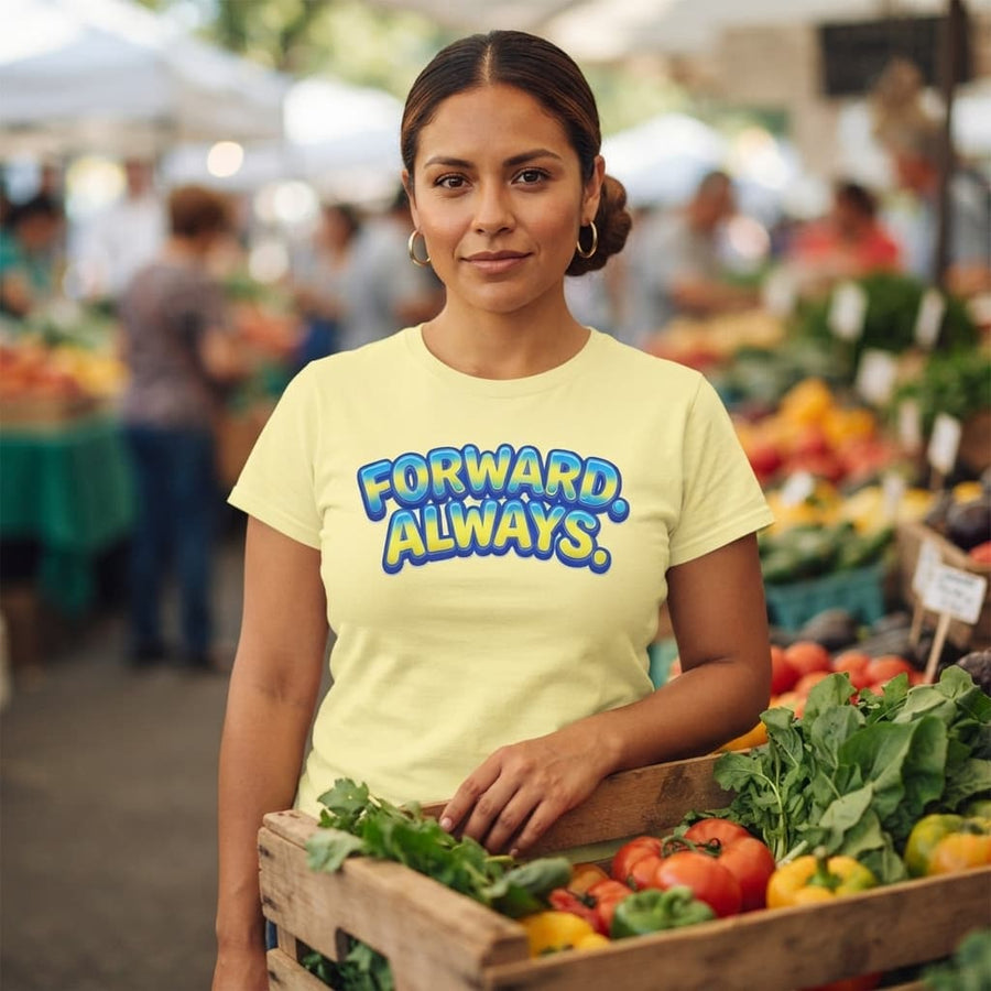 Women's Butter Yellow Round Neck T-shirt