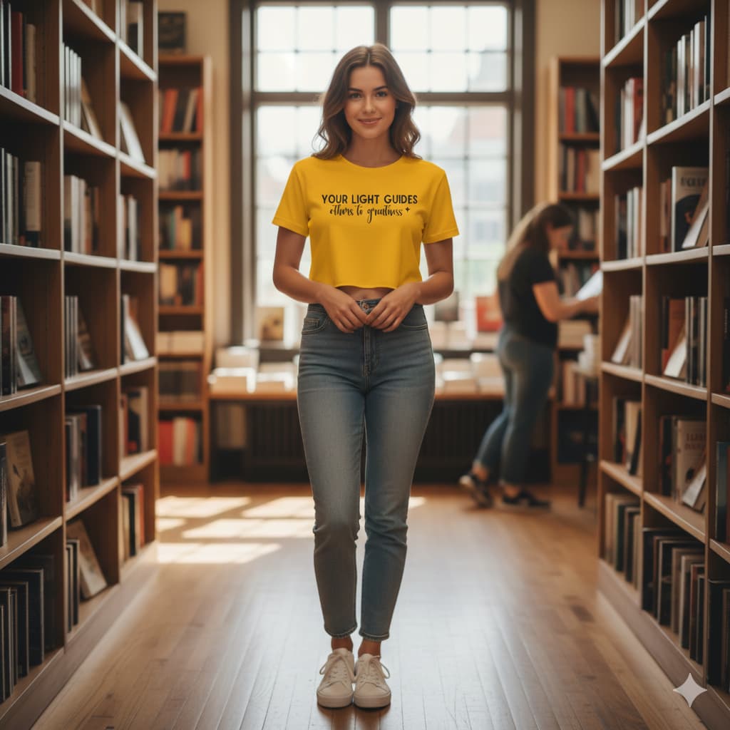 WOMENS GOLDEN YELLOW CROP TOP