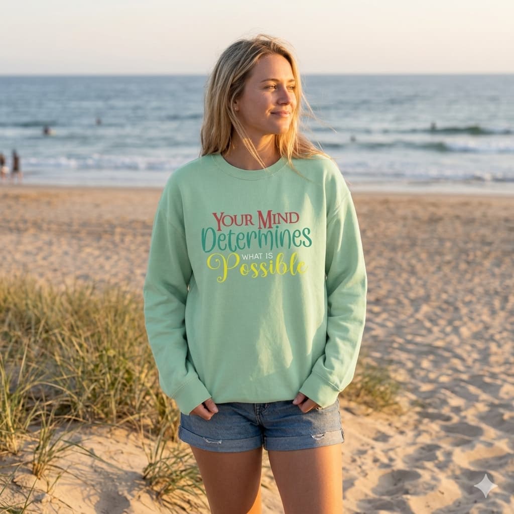 WOMENS MINT GREEN SWEATSHIRT