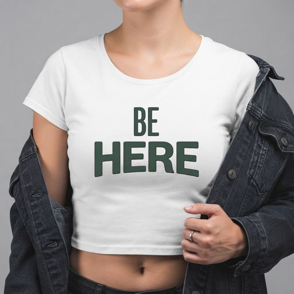 Women's White Crop Top