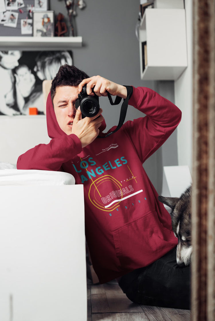 Person wearing a red &