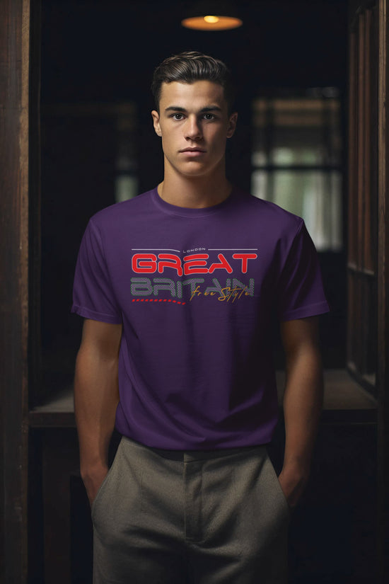 Person wearing a purple &