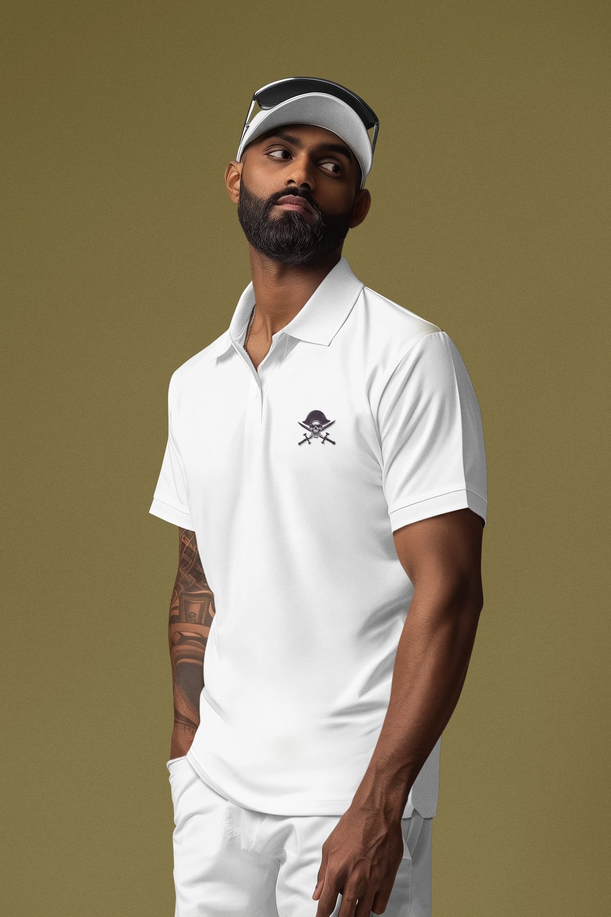 Men's White Polo T-shirts