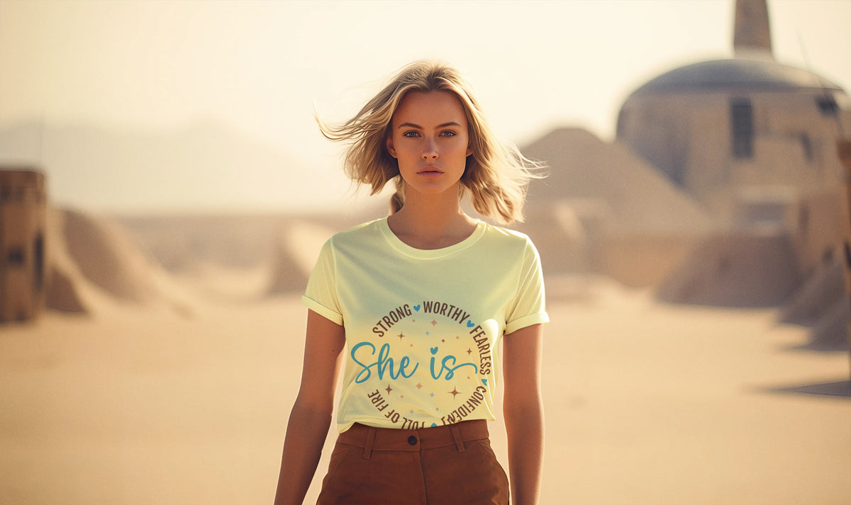 Women's Butter Yellow Round Neck T-shirts