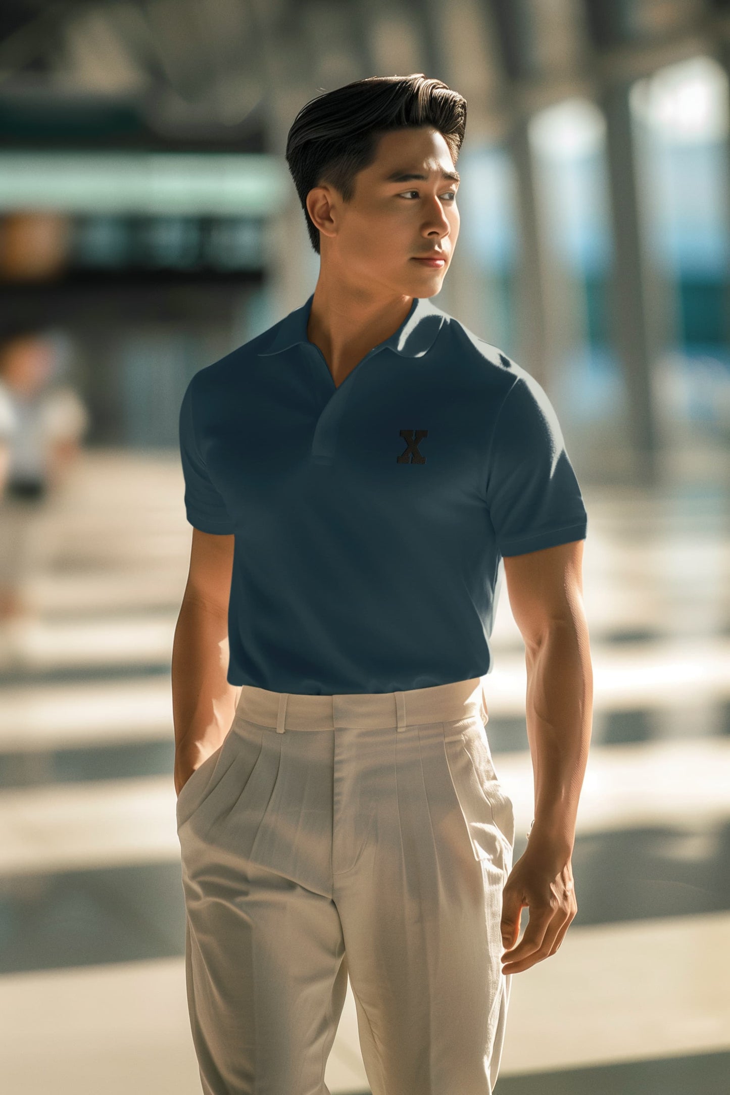 Men's Navy Blue Polo T-shirts