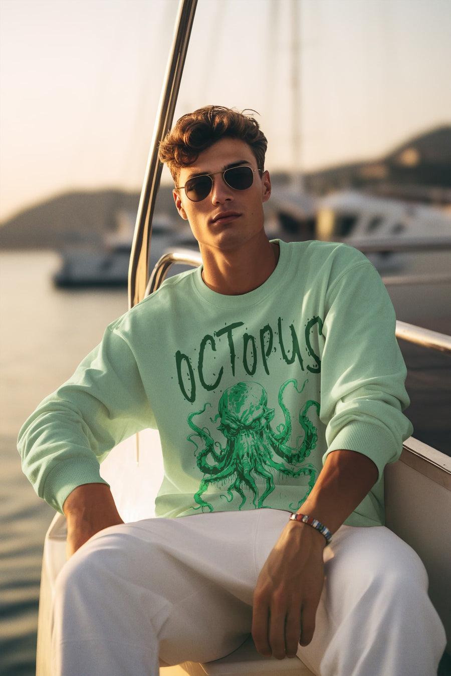 Men's Mint Green Sweatshirts