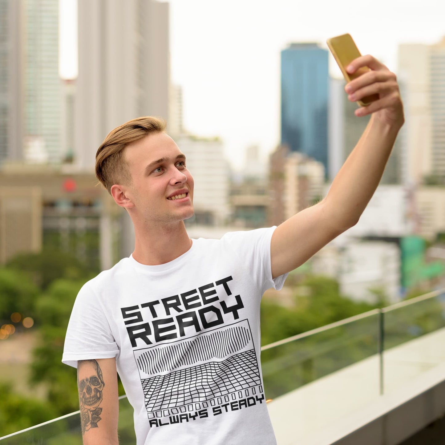 Men's White Round Neck T-shirts