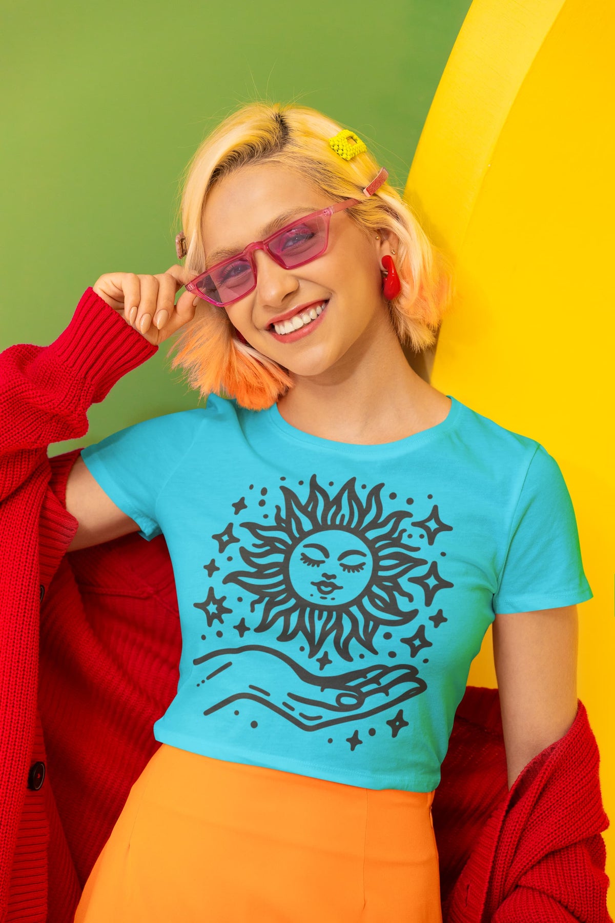 Women's Sky Blue Crop Tops