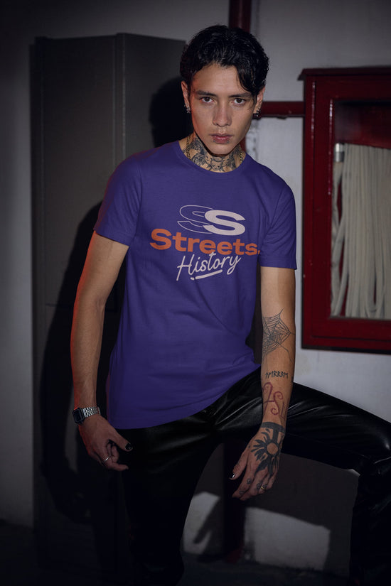 MENS PURPLE ROUNDNECK T-SHIRT