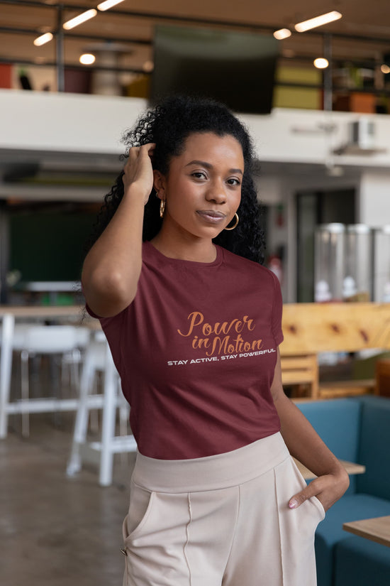 WOMENS MAROON ROUNDNECK T-SHIRT
