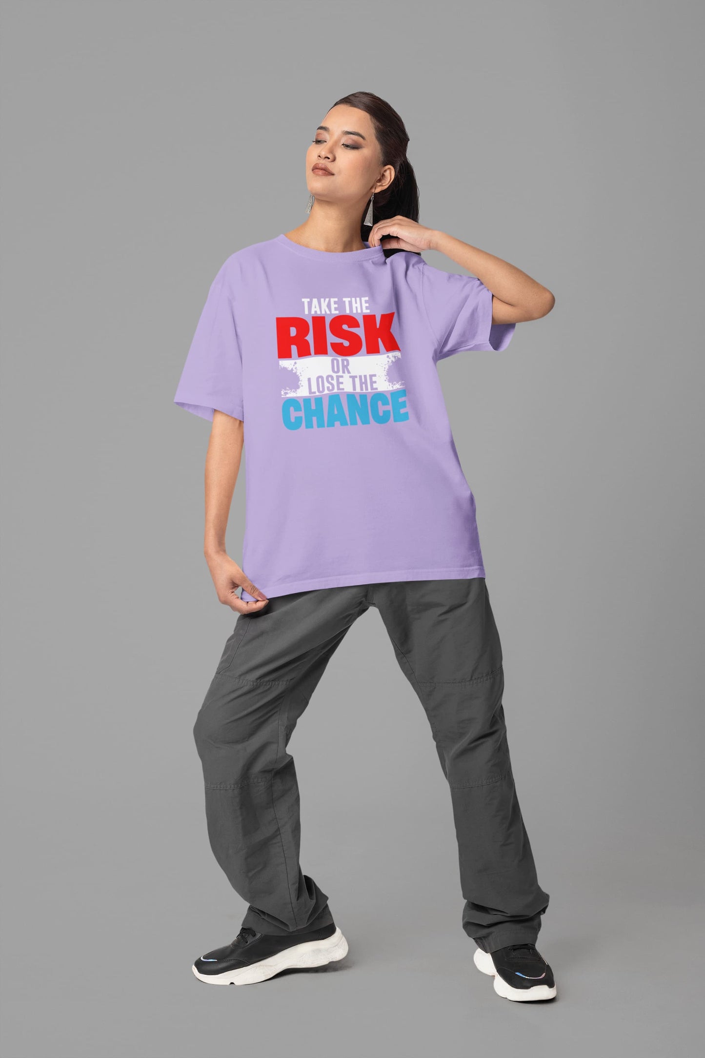 WOMENS IRIS LAVENDER OVERSIZED T-SHIRT