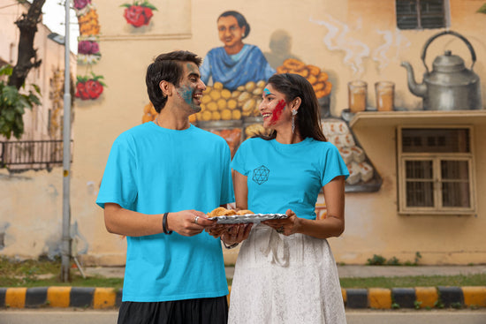 WOMENS SKY BLUE CROP TOP