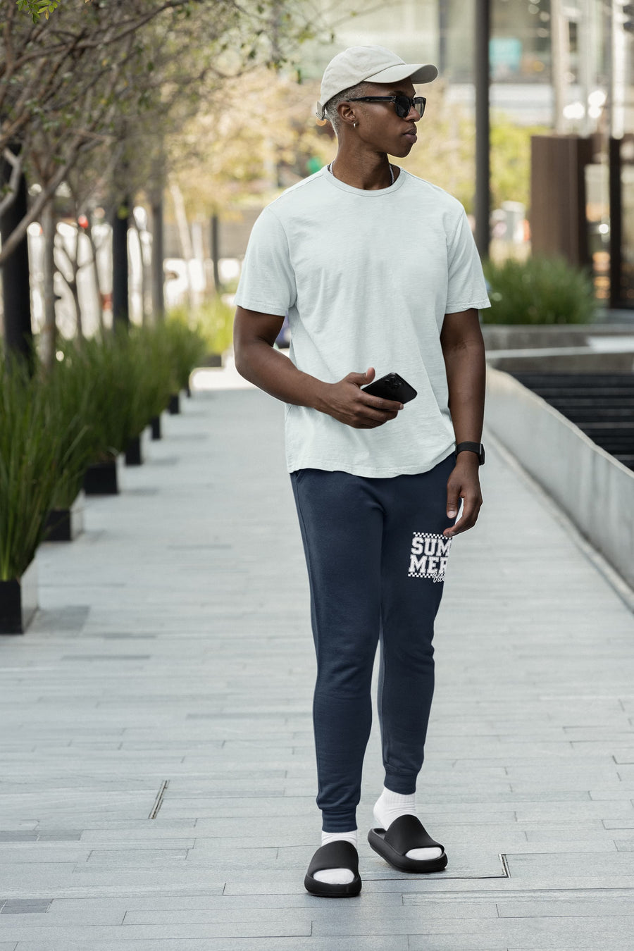 MENS NAVY BLUE JOGGERS
