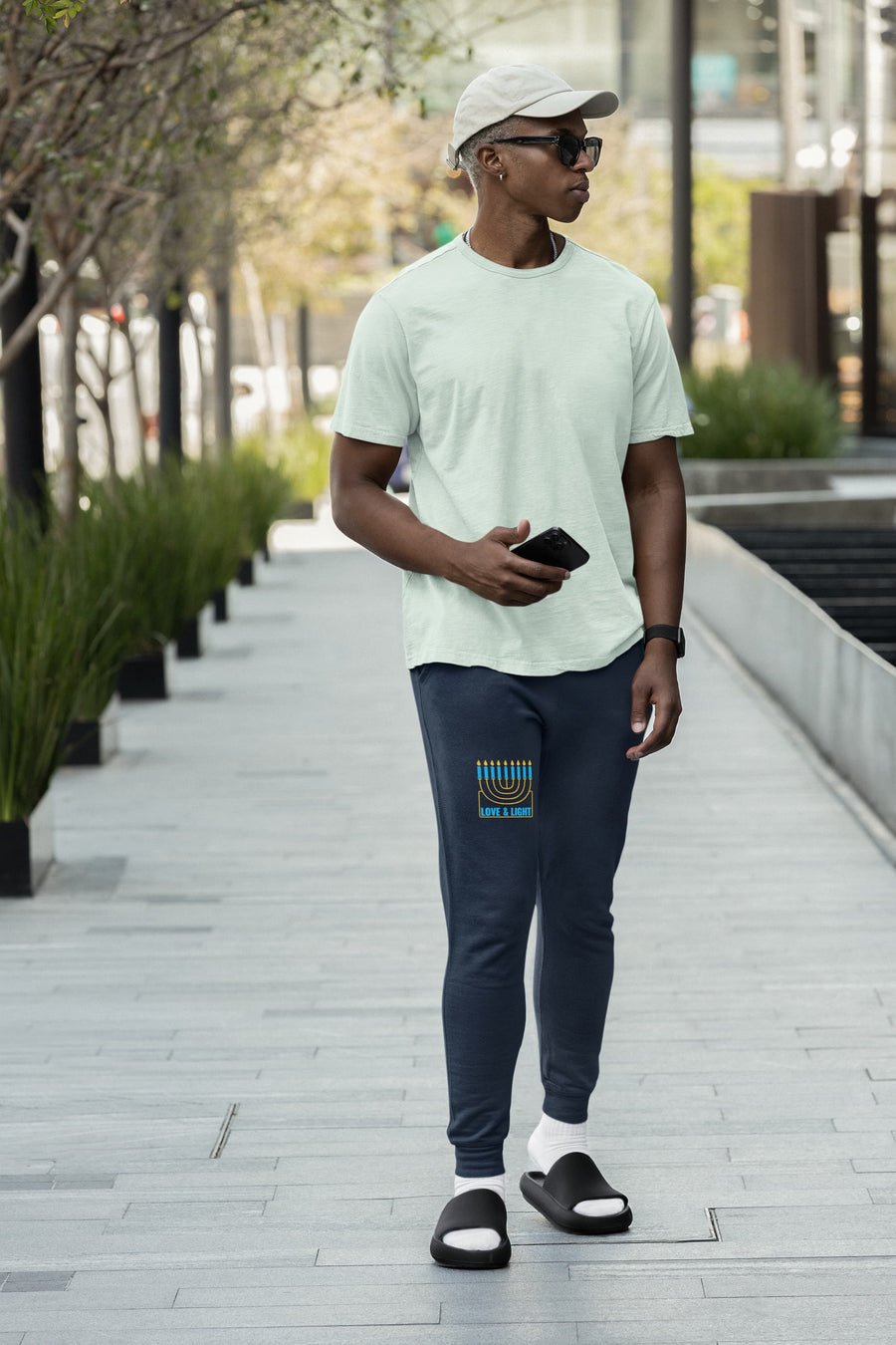 MENS NAVY BLUE JOGGERS