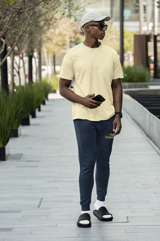 MENS NAVY BLUE JOGGERS