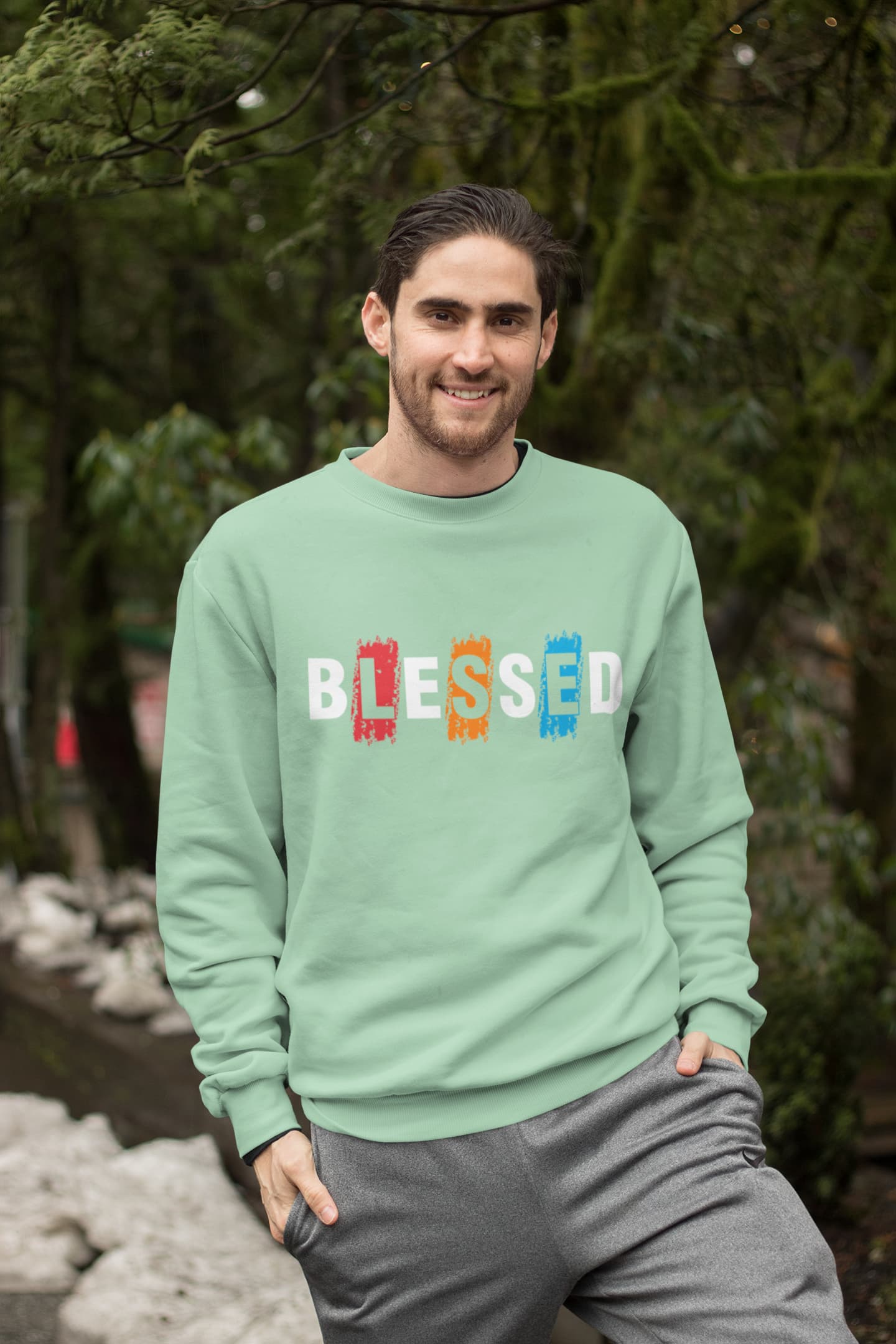 Men's Mint Green Sweatshirt