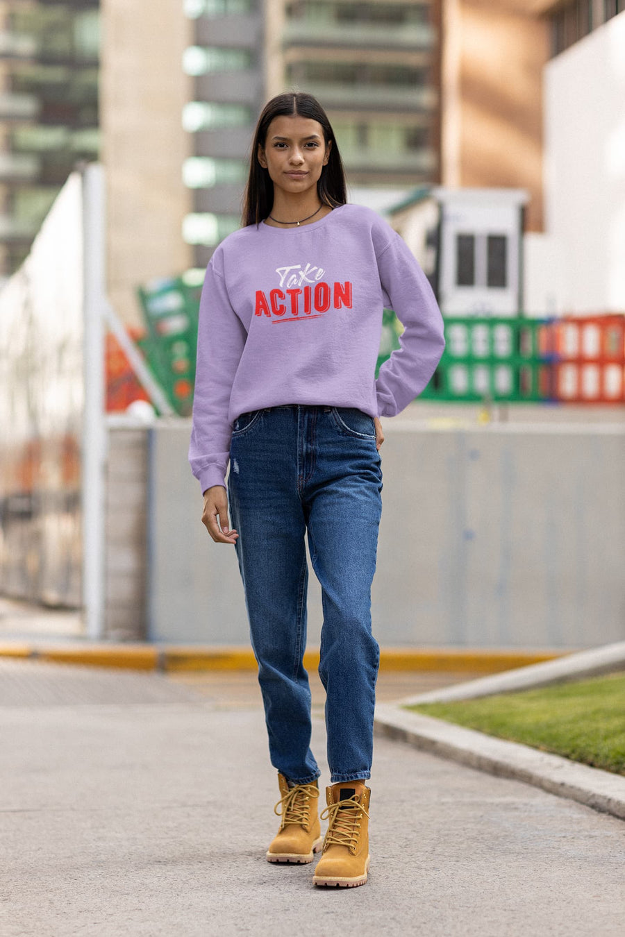 WOMENS IRIS LAVENDER SWEATSHIRT