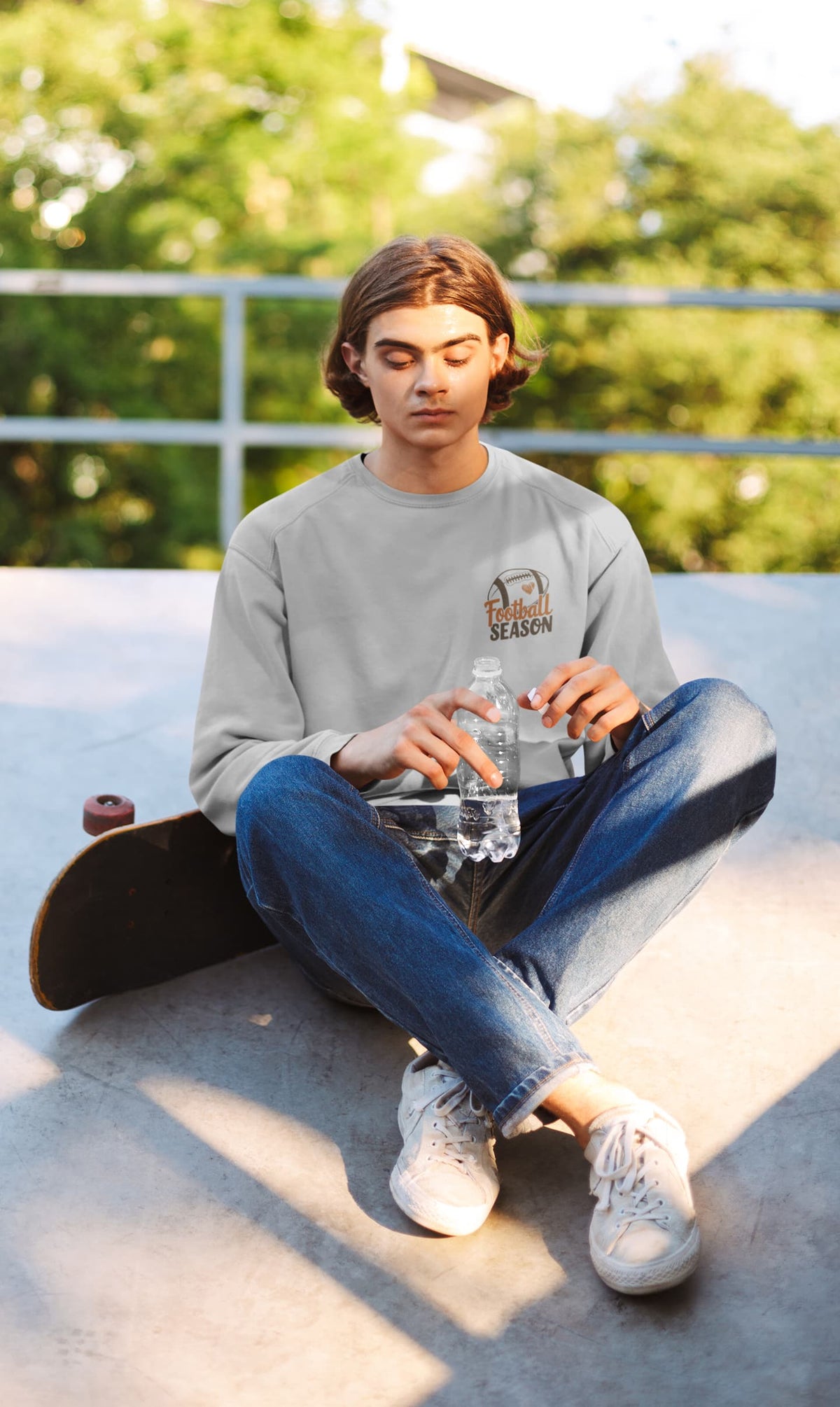 Men's Melange Grey Sweatshirts