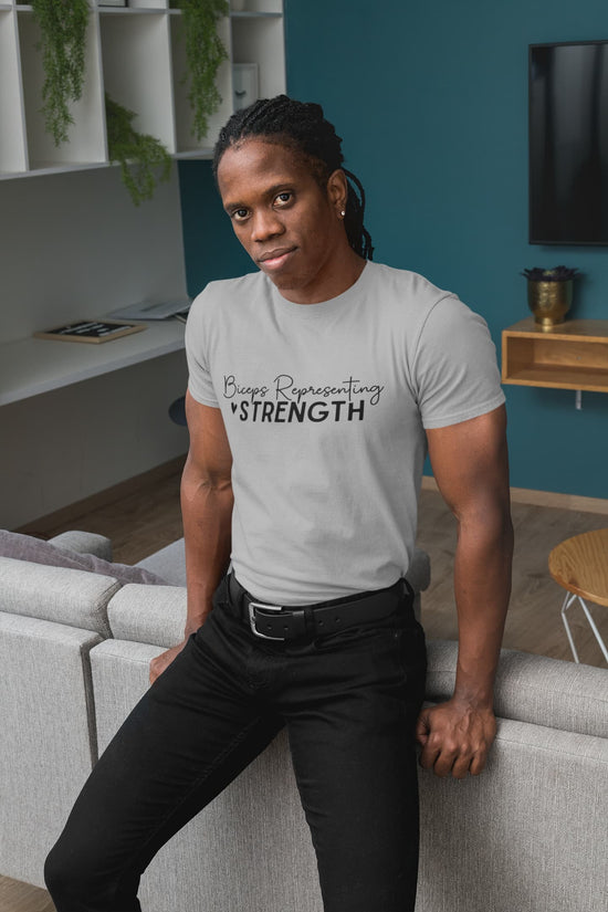 MENS MELANGE GREY ROUNDNECK T-SHIRT