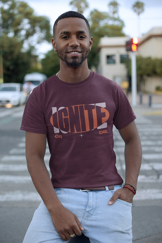 MENS BURGUNDY ROUNDNECK T-SHIRT