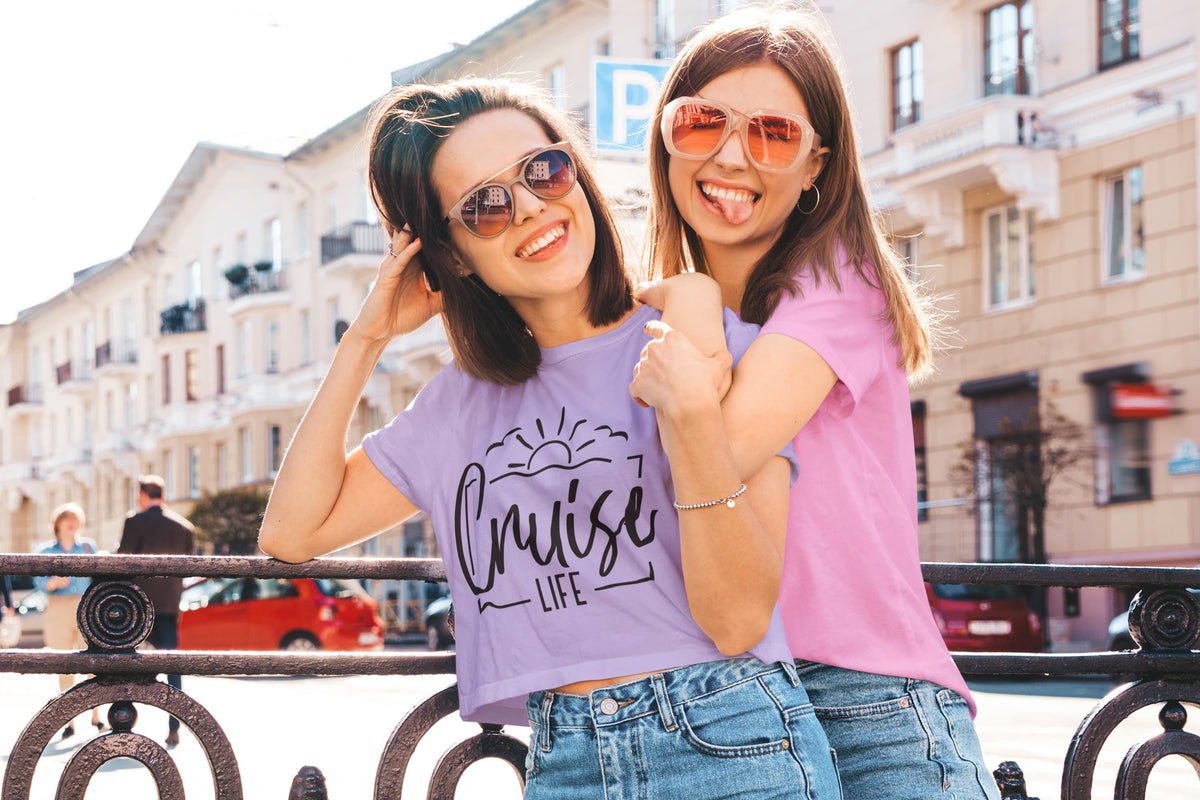 Women's Iris Lavender Crop Tops