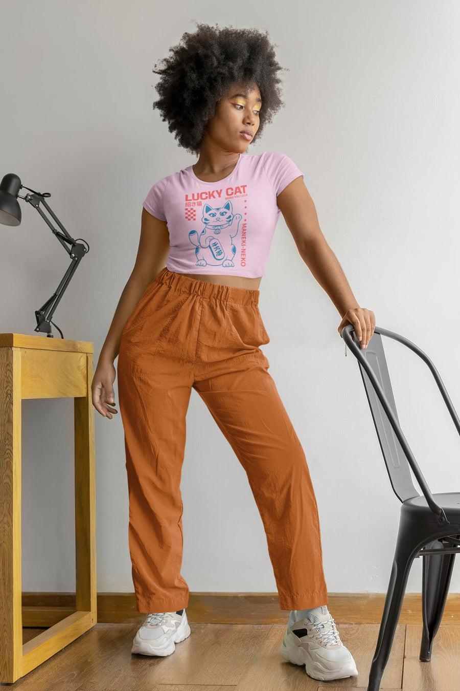 Women's Light Pink Crop Tops